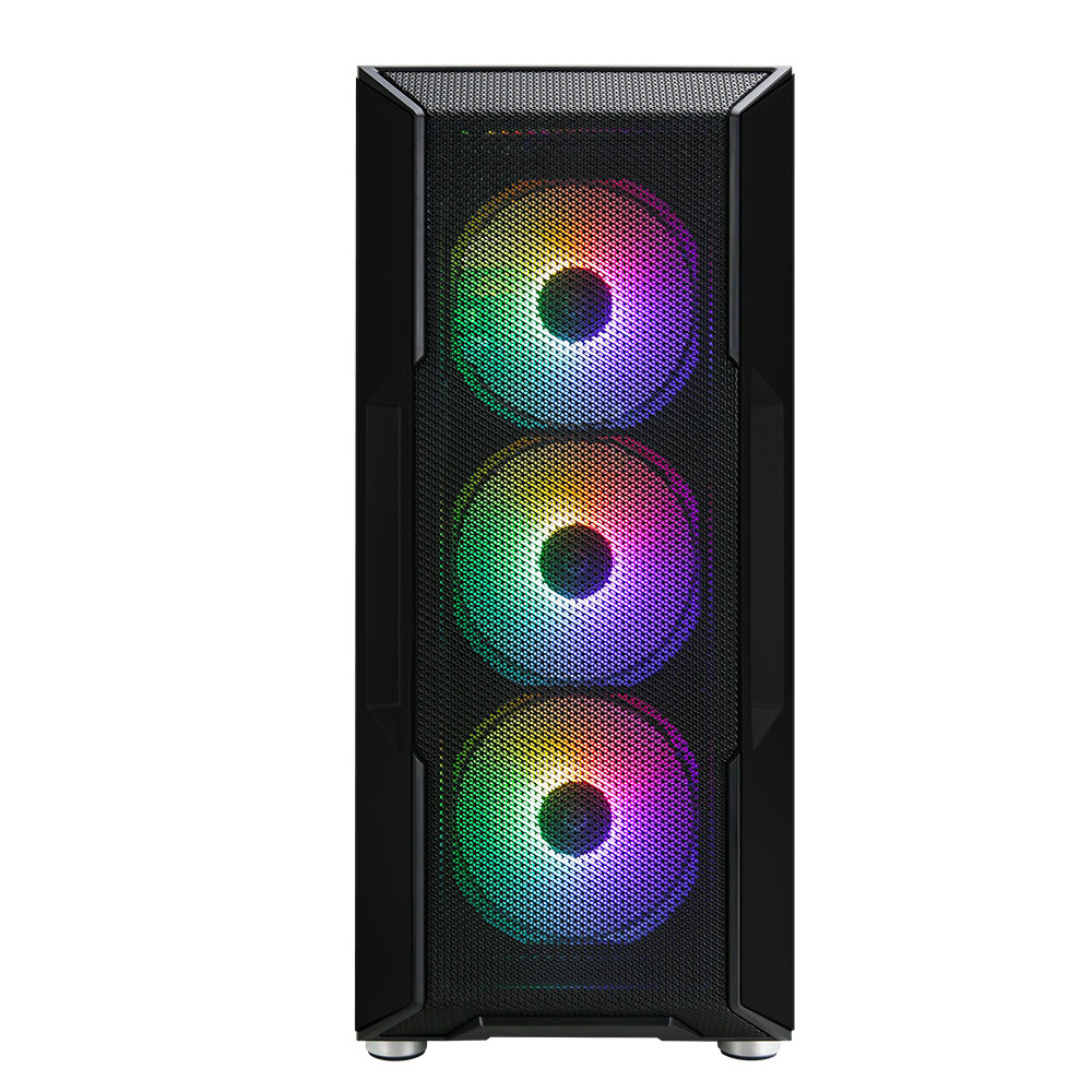 კომპიუტერის ქეისი Zalman  I3 NEO BLACK, without PSU, 1xUSB3.0, 2xUSB2.0, 4x120mm RGB fans, TG Side Panel, ATX, Black