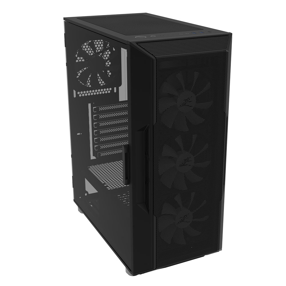 კომპიუტერის ქეისი Zalman  I3 NEO BLACK, without PSU, 1xUSB3.0, 2xUSB2.0, 4x120mm RGB fans, TG Side Panel, ATX, Black