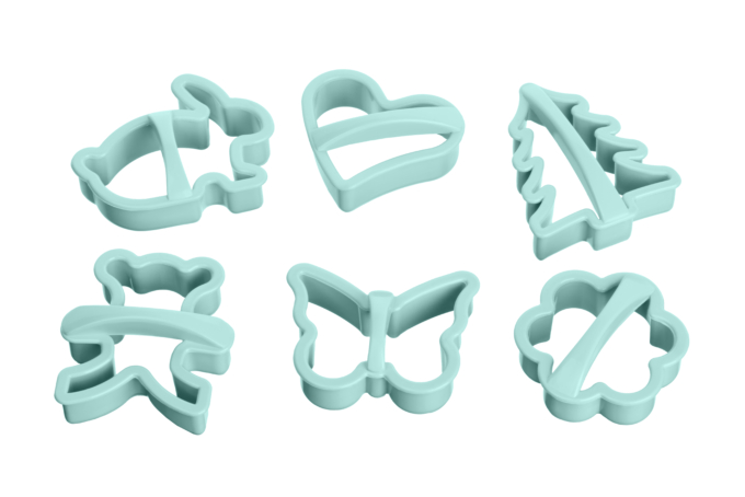 საცხობი ფორმა ARDESTO Elegance Biscuit Moulds 6 pcs, tiffany blue(AR2308TP)