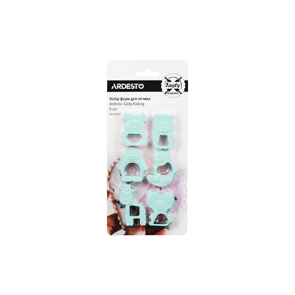  საცხობი ფორმა ARDESTO Animals Biscuit Moulds 6 pcs, tiffany blue