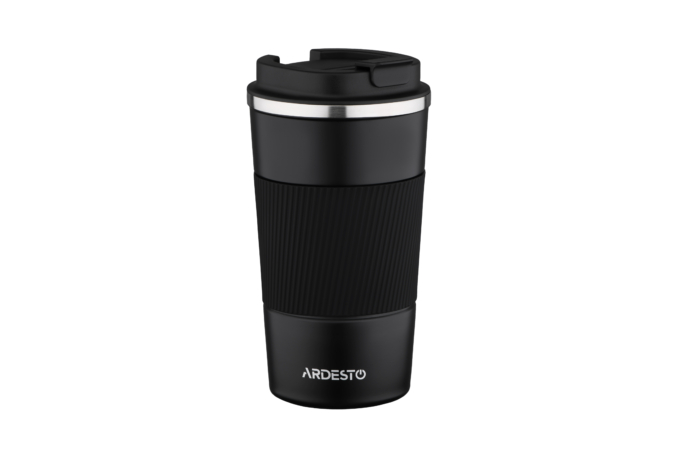 თერმული ჭიქა Ardesto Travel mug Urban 500 ml, black, s/s