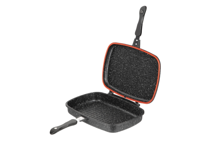 გრილი ტაფა Ardesto Double-sided grill pan Gemini Grill 36 cm, black, aluminum