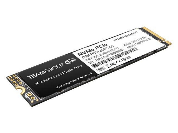 SSD დისკი TEAM M.2-2280 PCIe 3.0 x4 with NVMe 1.3 MP33 PRO SSD 512GB TM8FPD512G0C101 Read/Write: 2,400/2,100 MB/s
