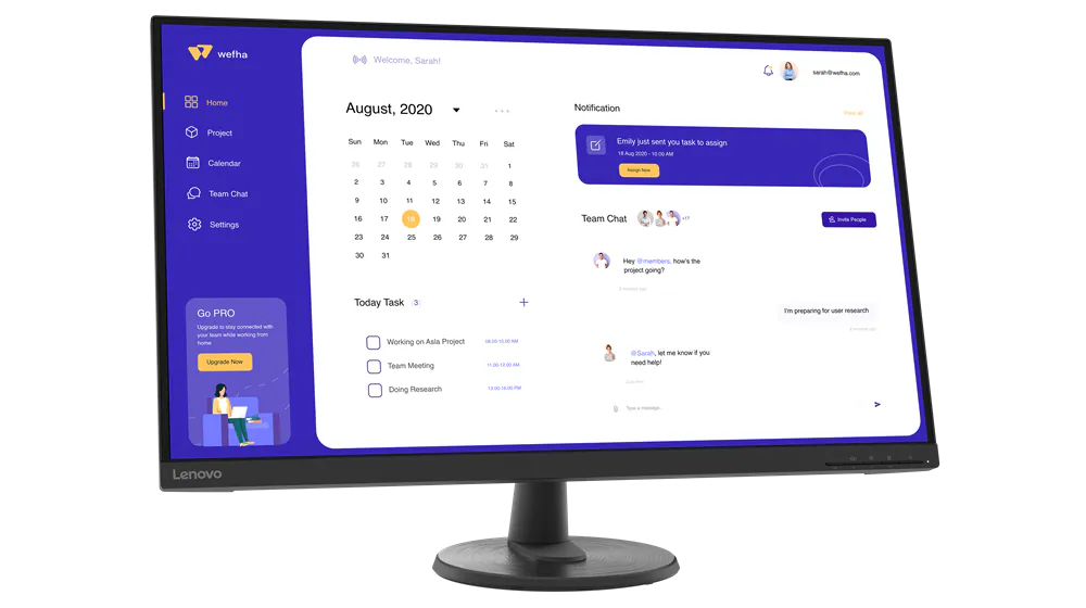 მონიტორი Lenovo C32u-40 (63DAGAT2EU) 31.5, 4K (3840x2160), 4 ms, 60Hz, 250 nits, 3000:1, VESA 100mm, 2x HDMI, 1x DP 1.2, 3YrW