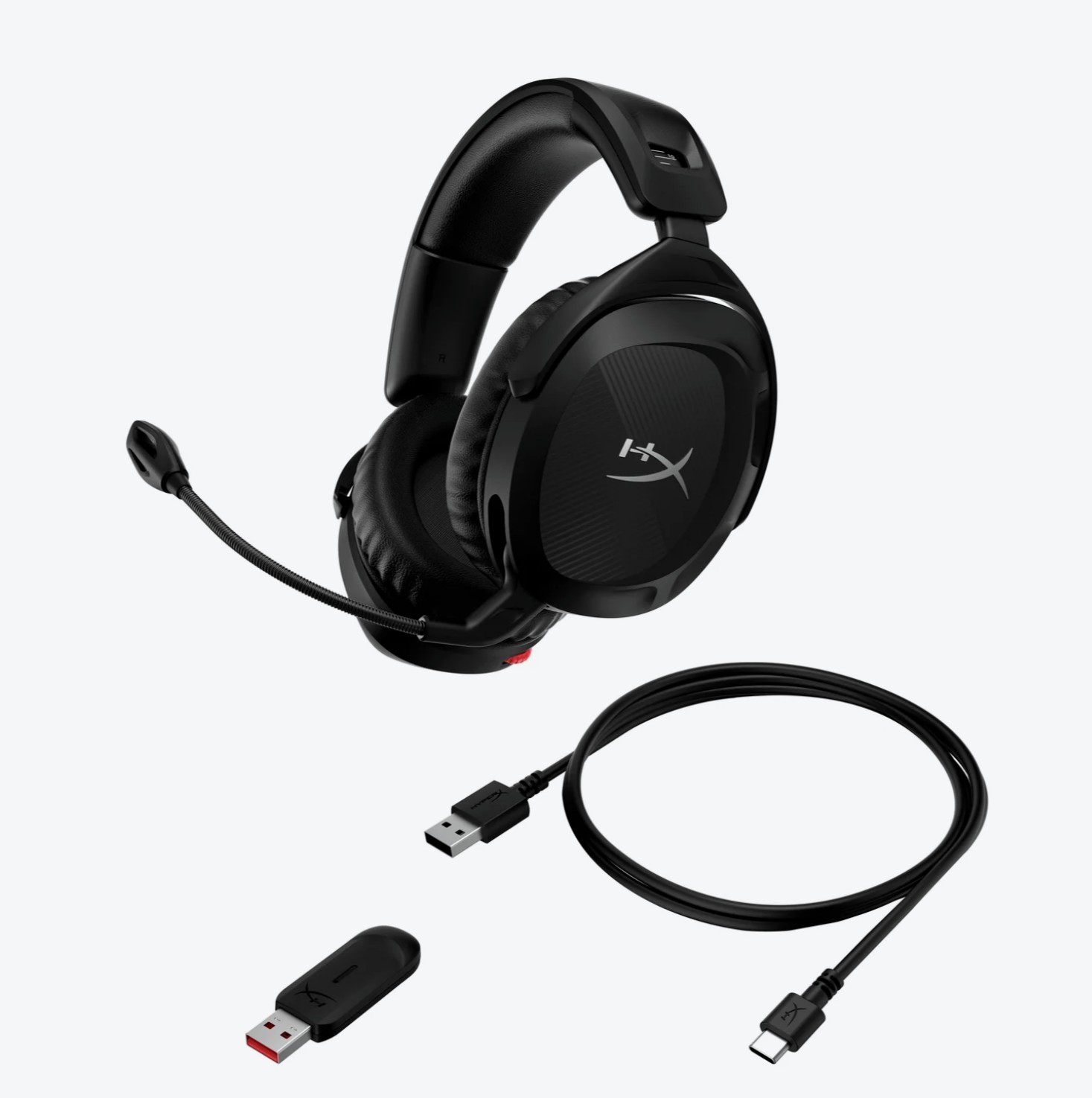 Gaming  ყურსასმენი უსადენო HyperX Cloud Stinger 2 wireless - Gaming Headset (676A2AA) 50mm with Neodymium magnets, 2.4GHz Wireless, Battery Life: 20 Hours, Swivel-to-Mute Noise-Cancelling Microphone