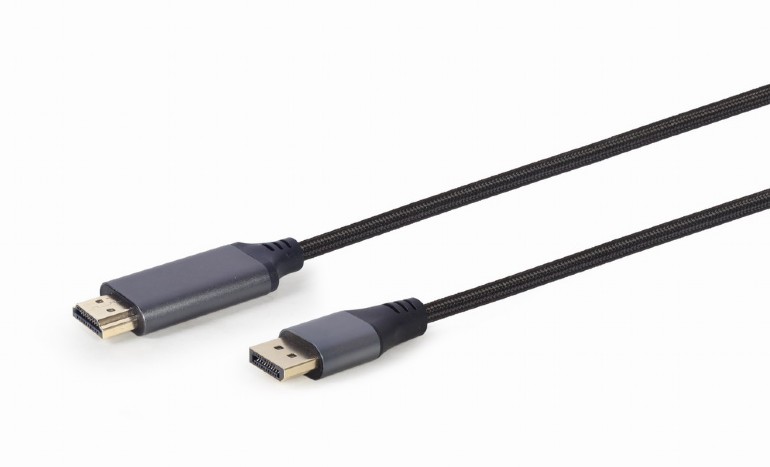 კაბელი Gembird < CC-DP-HDMI-4K-6 > DisplayPort to HDMI cable, Premium Series, 1.8 m