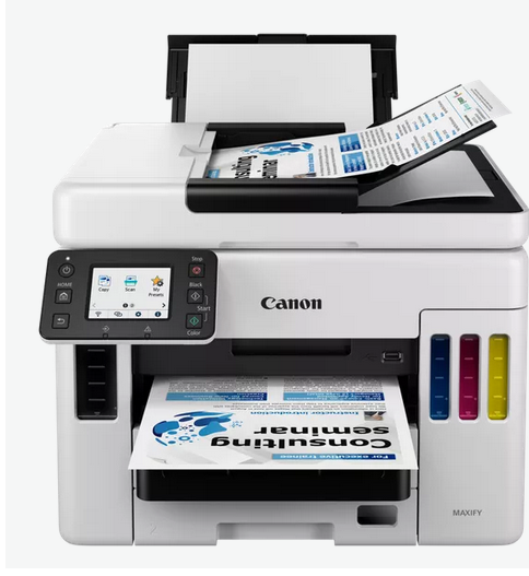 მრავალფუნქციური ჭავლური პრინტერი Canon MFP MAXIFY GX7040 4471C009AA, A4 24/15.5 ipm (Mono/Color), 600x1200dpi, Duplex,ADF, Wi-Fi, Ethernet, USB, 45K p/m