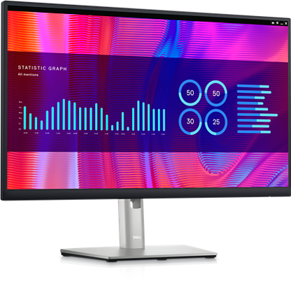 მონიტორი DELL Monitor 23.8" P2423DE HDMI, DP, USB-C, RJ-45, IPS, 2560x1440, sRGB 99%, Pivot