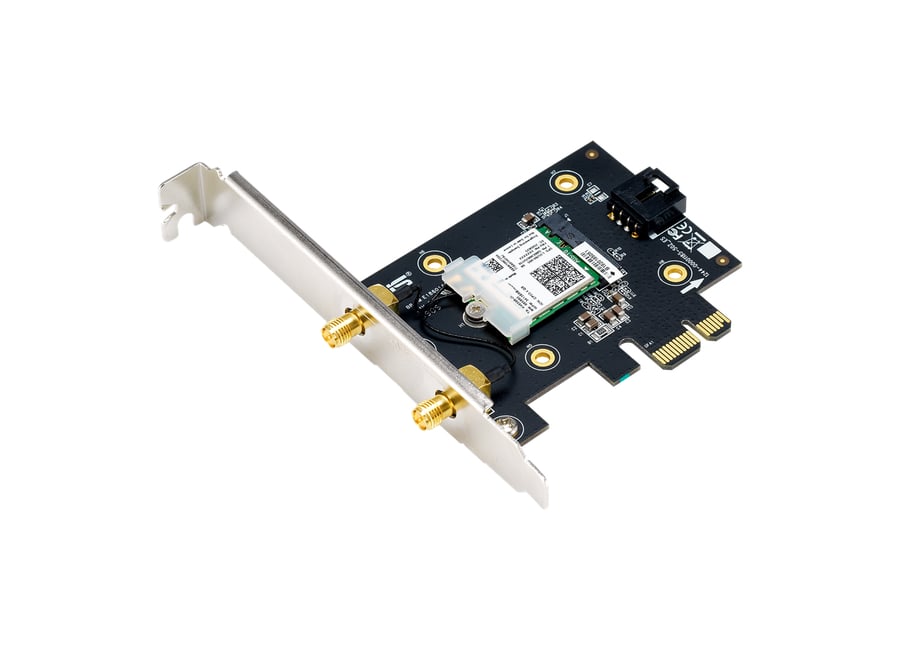 ქსელის ადაპტერი PCI Lan Adapter  ASUS PCE-AX3000  Dual Band PCI-E WiFi 6 (802.11ax) | Supporting 160MHz |  Bluetooth 5.0 | WPA3 network security | OFDMA