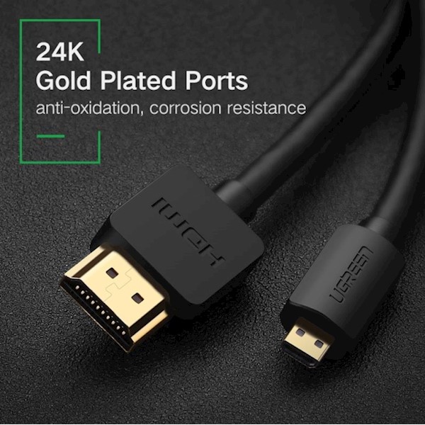 HDMI კაბელი UGREEN HD127 Micro HDMI to HDMI Cable 1.5m (Black) 30102