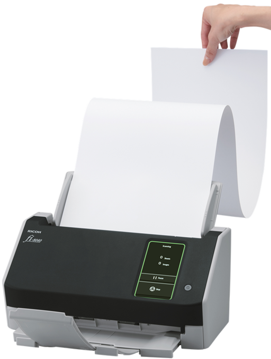 Scanner/ Fujitsu/ Fujitsu Sheetfed Document Scanner fi-8040 4.3" LCD Touchscreen/40 ppm/80 ipm/ 600 dpi / ADF 50 sheets/ USB 3.2 GB Ethernet RJ45 / 6000 Sheet/Day