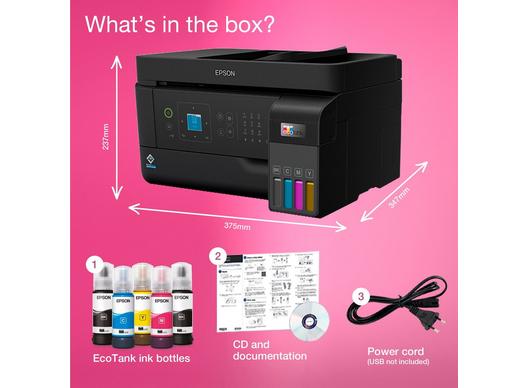 ჭავლური პრინტერი EPSON EcoTank L5590 (C11CK57404) | A4 multifunction printer with ADF Print, copy, scan | 4.800 x 1.200 DPI | 103 ink