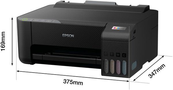 ჭავლური პრინტერი EPSON Printer  EcoTank L1250 with Wi-Fi (C11CJ71404) A4, Display, 5760 x 1440 dpi, 33.0 ppm/15.0 ppm (draft), 10.0 ipm/5.0 ipm*(ISO), USB, Wi-Fi, INK C13T00S(1-4)4A (N103)