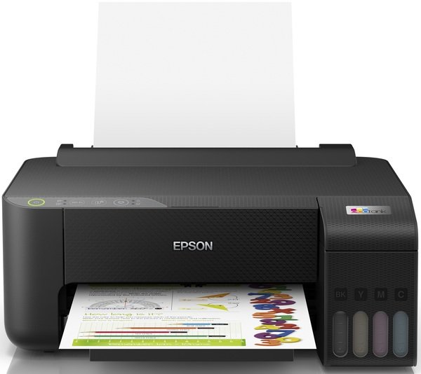 ჭავლური პრინტერი EPSON Printer  EcoTank L1250 with Wi-Fi (C11CJ71404) A4, Display, 5760 x 1440 dpi, 33.0 ppm/15.0 ppm (draft), 10.0 ipm/5.0 ipm*(ISO), USB, Wi-Fi, INK C13T00S(1-4)4A (N103)