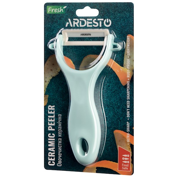 ბოსტნეულის სათლელი  Ardesto Ceramic Peeler Fresh, tiffany blue, ceramics/plastic