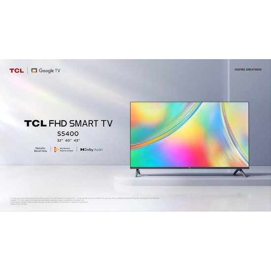 ტელევიზორი LED TCL TV 32" (81cm)  | 32S5400AF (2023) | Black Android R |  1920 x 1080 (Full HD) | HDR10 | 6.5ms | 178* | 220cd/m2 | 3000:1 | DVB-T/T2/S/S2/C | BT5.0 WiFi |  LAN | HDMI | USB | 2x5W | VESA 100 | 