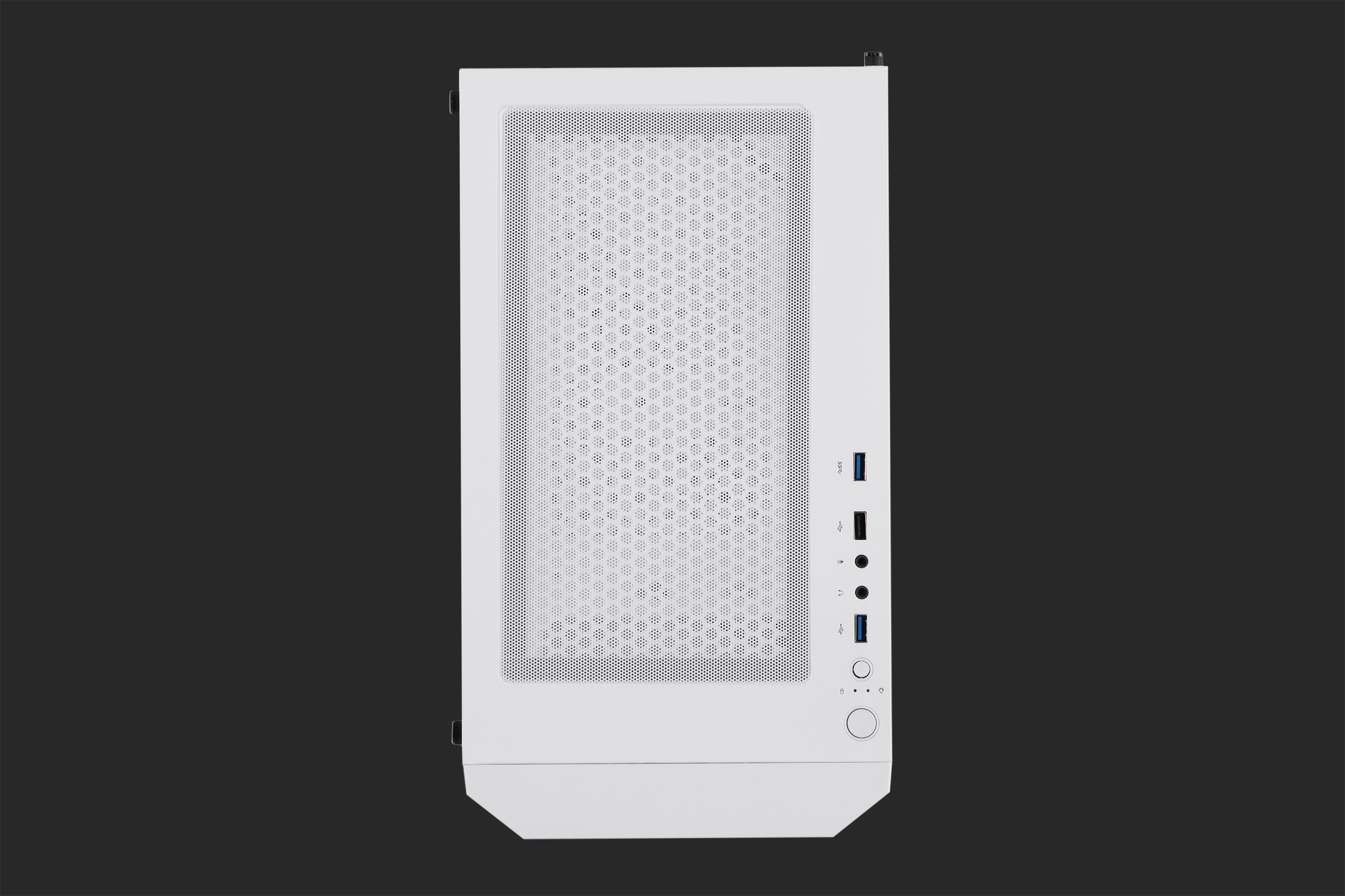 ქეისი 2E Gaming Computer case Calleo GB700W, without PSU, 2xUSB 3.0, 1xUSB 2.0, 4x120mm ARGB, controller with remote, TG Side Window, mATX, White