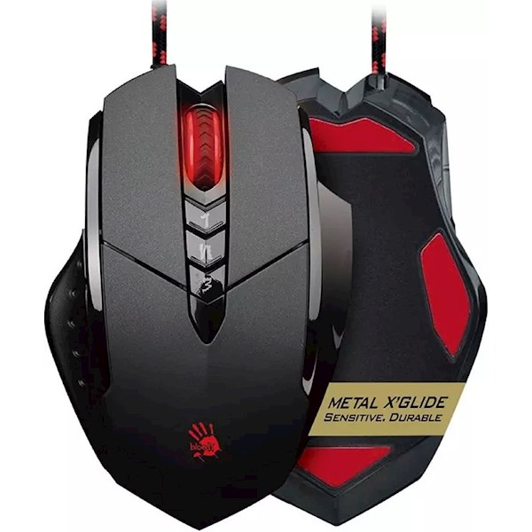 მაუსი Bloody V7M Gaming Mouse V7M with metal feet USB (Black) | 3200 CPI | Button Numbers: 8 | 1.8 M | Net Weight: 140 g (w/ cable), 103 g (w/o cable)