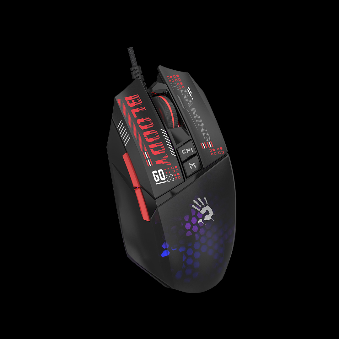 მაუსი Bloody W60 Max Mini RGB Light Weight Gaming Mouse USB (Honeycomb) Activated | MAX BC3332-A 12K Sensor | 100~12,000 CPI | 8000 fps | 8000 fps | 125~2000 Hz | 1 ms