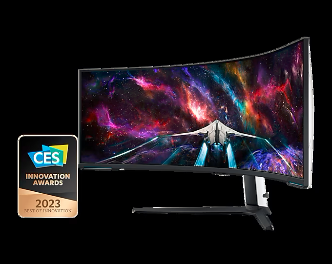 მონიტორი  Samsung Gaming Monitor Odyssey Neo G9 G95NC 57" | Curved | 7680 x 2160 | 32:9 | 240 Hz | 420 cd/㎡ | 2,500 : 1 | 1 мс (GTG) | VA | VESA DisplayHDR 1000 | DP 2.2 | HDMI 2.1