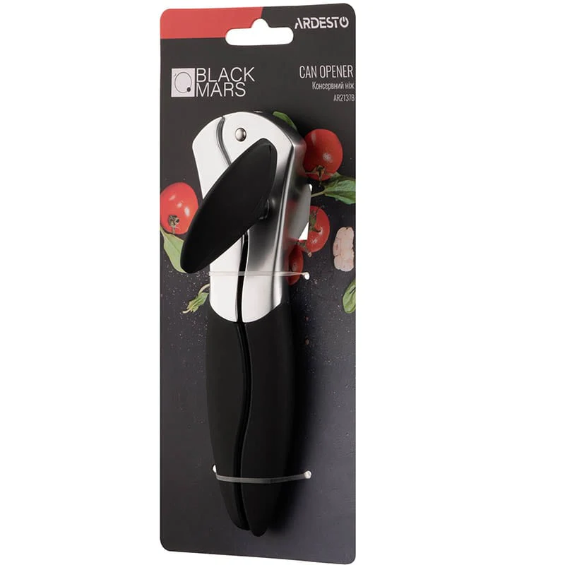 ქილის სახსნელი Ardesto Can opener Black Mars, 17cm, zinc alloy, plastic, black