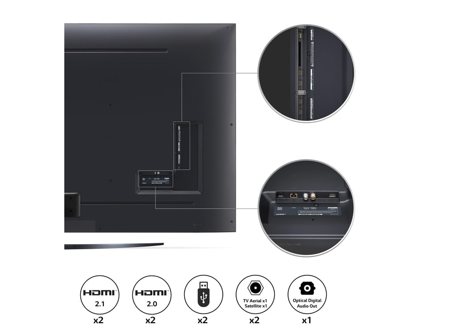 ტელევიზორი  LG TV 55"(140cm)/ LG 55NANO766QA 4K NanoCell  IPS 3840x2160 HDR10 Pro 10Wx2 VESA 300x300