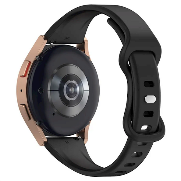სმარტ საათის სამაჯური Smart Watch Band/ 20mm Watch Band for Samsung Galaxy Watch Huawei Watch GT 3 42mm , Silicone  Wrist Strap - Black