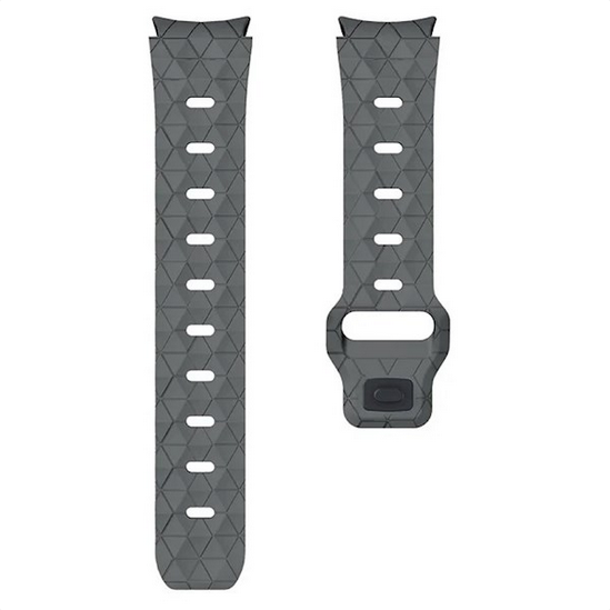სმარტ საათის სამაჯური Smart Watch Band/ For Samsung Galaxy Watch FE 40mm KALEBOL KLB-ZQWFKGJ-001 / Watch 4 / 5 / 6 Football Pattern Silicone Watch Strap Band - Grey
