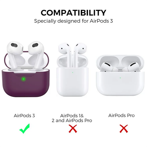 ყურსასმენის ქეისი Apple AirPods 3 Silicone Protective Case (680901885E)