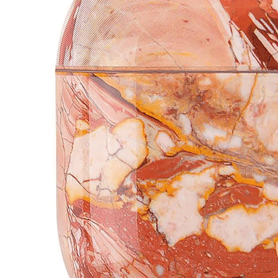 ყურსასმენის ქეისი Mobile Accessory Other/ For Apple AirPods Pro (Gen 2) (USB-C) / Pro 2 Anti-drop Hard PC Earbud Case Marble Pattern Bluetooth Earphone Protective Cover -Orange