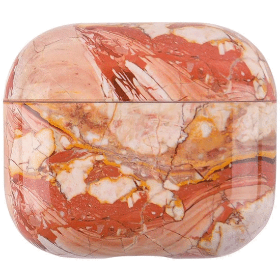 ყურსასმენის ქეისი Mobile Accessory Other/ For Apple AirPods Pro (Gen 2) (USB-C) / Pro 2 Anti-drop Hard PC Earbud Case Marble Pattern Bluetooth Earphone Protective Cover -Orange