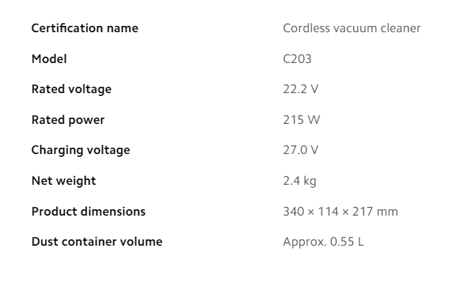 მტვერსასრუტი Xiaomi Vacuum Cleaner G20 Lite (White) (C203) - BHR8195EU