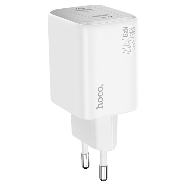 Wall Charger/ Hoco N42 Elogiado dual-port PD45W (2C) charger white