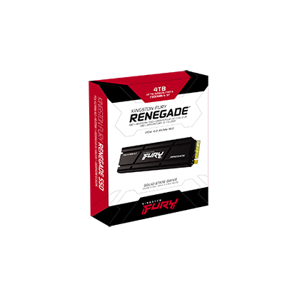 SSD Kingston FURY Renegade 4TB PCIe Gen 4.0 NVMe M.2 Internal Gaming SSD with heatsink  SFYRDK/4000G