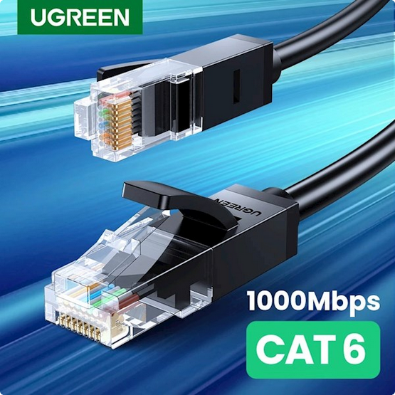 პაჩკორდი  PATCH CORD/ UGREEN NW102 (20160) Cat6 Patch Cord UTP Lan Cable 2m (Black)