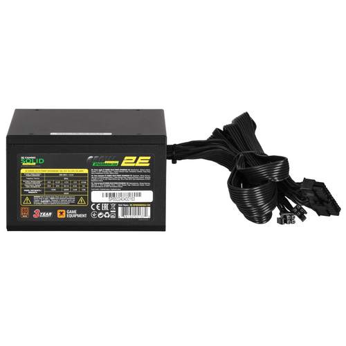 კვების ბლოკი 2E GAMING PSU Solid Power 650W >85%, 80+ Bronze, 120mm, 1xMB 24pin(20+4), 2xCPU 8pin(4+4), 3xMolex, 6xSATA, 4xPCIe 8pin(6+2), Semi Modular