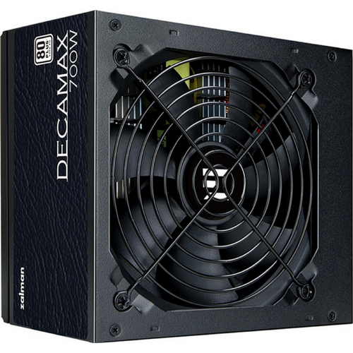 კვების ბლოკი Zalman PSU Decamax  (700W) 85%, 80 Plus, 120мм, 1xMB 24pin(20+4), 1xCPU 8(4+4)+4pin, 3xMolex, 6xSATA, 4xPCIe 8pin(6+2) (ZM700-LX3)