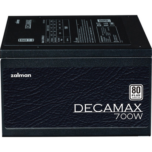 კვების ბლოკი Zalman PSU Decamax  (700W) 85%, 80 Plus, 120мм, 1xMB 24pin(20+4), 1xCPU 8(4+4)+4pin, 3xMolex, 6xSATA, 4xPCIe 8pin(6+2) (ZM700-LX3)