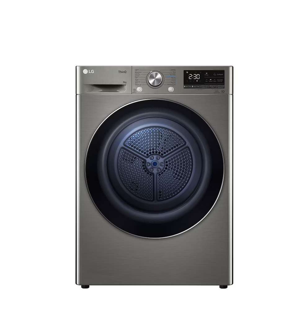 Dryer/ საშრობი LG RH90V5PVTN.BPTPMEA - 9 KG, Dual Inverter, Heat Pump Dryer ThinQ, Remote Control,WHITE