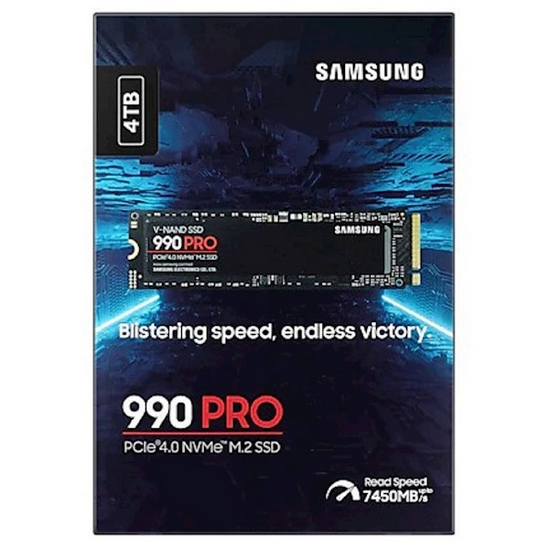 სსდ SAMSUNG SSD MZ-V9P4T0BW 990 PRO PCIe 4.0 NVMe M.2 4TB (MZ-V9P4T0BW)