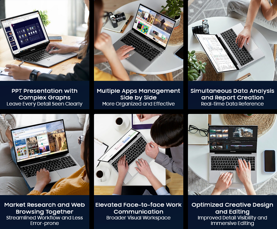 ნოუთბუქი Blackview AceBook 8 | 15.6", IPS 1980x1080, 300Nits, 60Hz | 12th Gen Intel® Core™ N97 3.60GHz 4Cores | 16GB DDR4 | 512 GB SSD | 38Wh, 1.6KG, Gunmetal Grey , Windows 11 Home. 2YrW