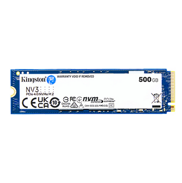 SSD დისკი Kingston NV3 500GB M.2 2280 NVMe SSD | PCIe 4.0 Gen 4x4 | Up to 5000 MB/s | SNV3S/500G