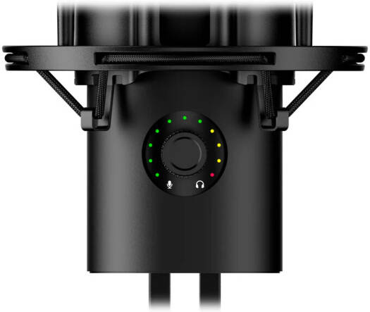 Gaming მიკროფონი HyperX QuadCast 2 S - USB Microphone (Black) (9A273AA) RGB, USB-C, 3.5mm headphone output, 20Hz - 20kHz, 3dB@75Hz, -12dB/Oct
