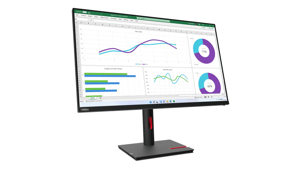 მონიტორი Lenovo ThinkVision T32h-30  32" 2560x1440  4ms Raven Black