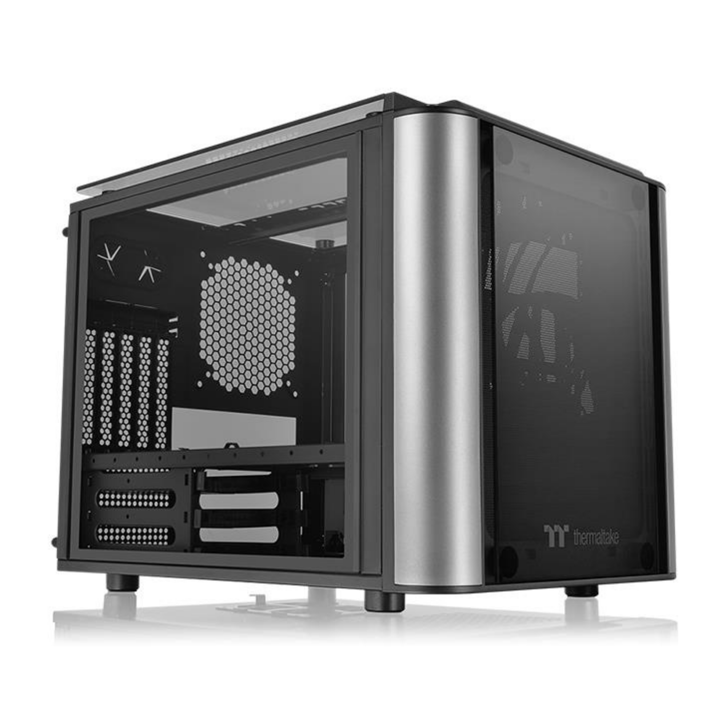კომპიუტერის ქეისი Thermaltake Level 20 VT Black (CA-1L2-00S1WN-00) Micro-Tower case, support for mATX, Mini-ITX boards, without PSU, with window, video card length up to 350 mm, cooler height up to 185mm, 2xUSB 2.0, 2xUSB 3.0