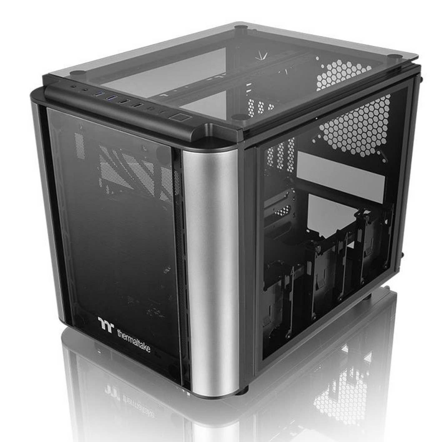 კომპიუტერის ქეისი Thermaltake Level 20 VT Black (CA-1L2-00S1WN-00) Micro-Tower case, support for mATX, Mini-ITX boards, without PSU, with window, video card length up to 350 mm, cooler height up to 185mm, 2xUSB 2.0, 2xUSB 3.0