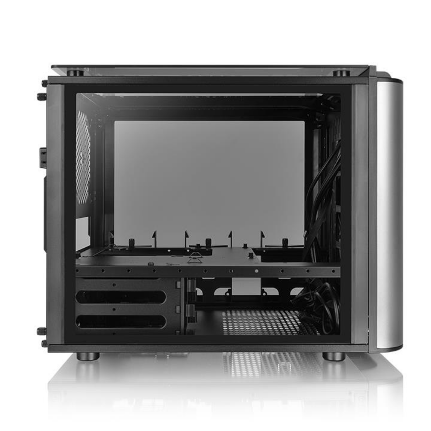 კომპიუტერის ქეისი Thermaltake Level 20 VT Black (CA-1L2-00S1WN-00) Micro-Tower case, support for mATX, Mini-ITX boards, without PSU, with window, video card length up to 350 mm, cooler height up to 185mm, 2xUSB 2.0, 2xUSB 3.0