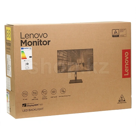 მონიტორი  Lenovo N27p 27" IPS 3840x2160 350 cd/m²  60Hz 4ms 3Wx2 Raven Black (67C3GAC4KZ)