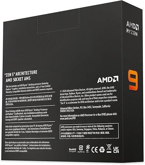 პროცესორი AMD Ryzen™ 9 9950X 16-Core, 32-Thread Unlocked Desktop Processor