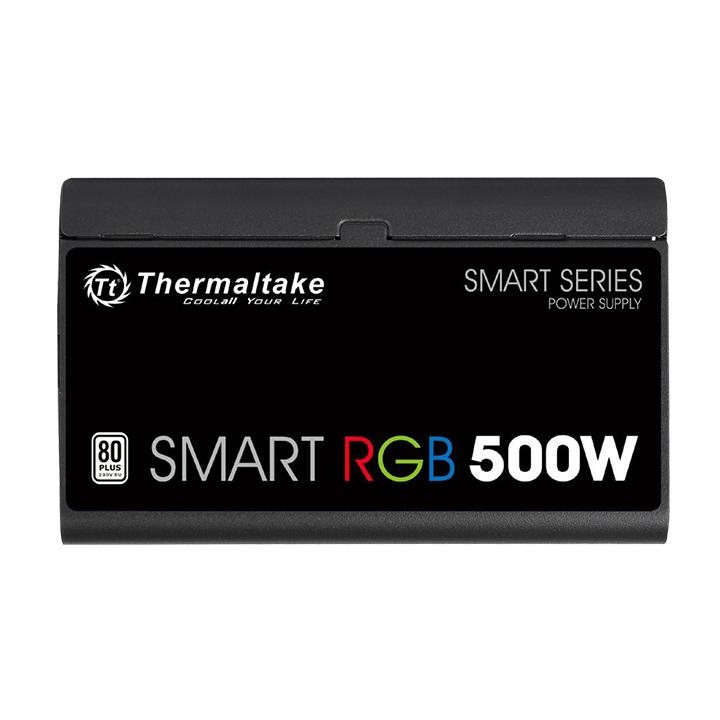კვების ბლოკი Thermaltake Smart RGB 500W, Power Supply 500W, 80 PLUS, 12cm RGB  fan,EU,230V, (PS-SPR-0500NHSAWE-1)